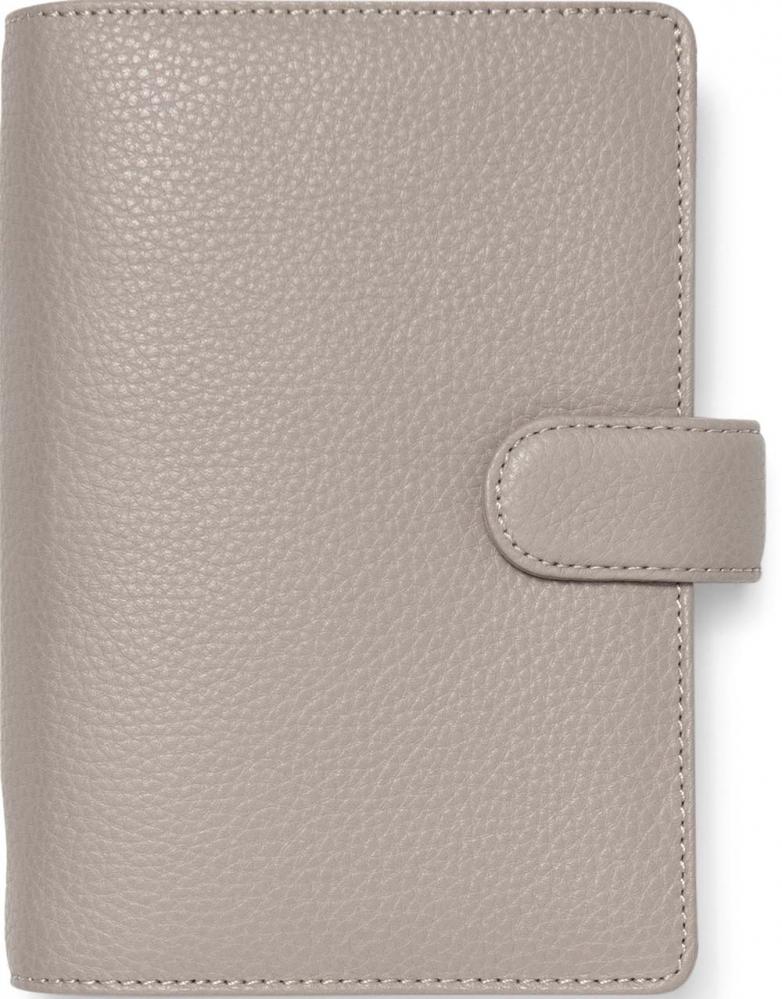 Filofax Norfolk – Organizador Tamaño A5, Color Gris Pardo, Cuero Suave De Grano Completo, Seis